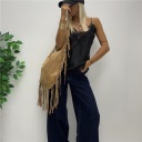 canotta effetto raso e pizzo see